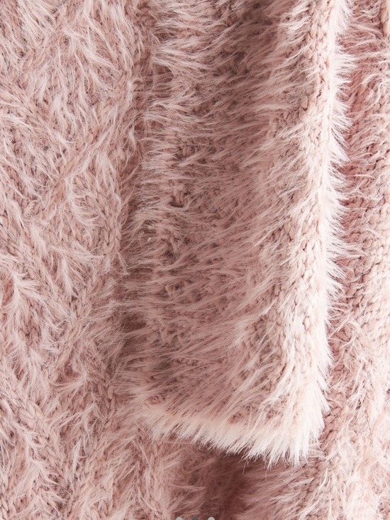 Anthropologie Camden Cable-Knit Eyelash Throw Blanket - Picture 2 of 3